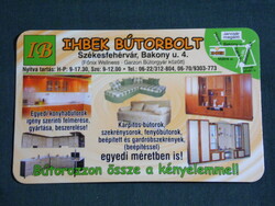 Kártyanaptár, Ihbek bútorbolt lakberendezés üzlet, Székesfehérvár, 2008, (6)