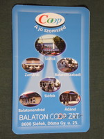Kártyanaptár, Balaton Coop élelmiszer ABC üzletek, Sió áruház, Siófok, 2008, (6)