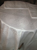 Beautiful snow-white special baroque Toledo pattern damask bedding set with 2 pillowcases