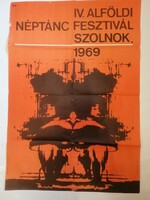 IV alföldi néptánc fesztivál 1969 plakát