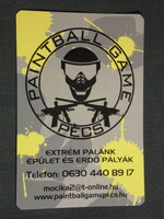 Kártyanaptár, Paintball Game extrém park, Pécs, grafikai rajzos, 2008, (6)