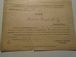 Za490.55- One of the documents of László Kubala's father 1943 Budapest - Pál Kubala Budapest