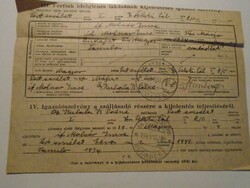 Za490.50 - One of the documents of László Kubala's mother 1949 Budapest - Pálné Kubala - Pesterzsébet