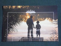 Card calendar, Hungarian state paper, Toparti sunset, pier, people, 2008, (6)