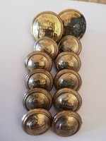 Old copper military buttons crown horthy buttons