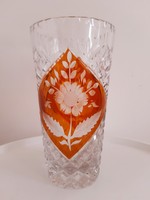 A polished crystal vase for her lips