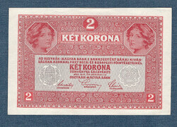 2 Korona 1917 UNC Deutschösterreich bélyegzés