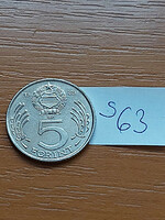 Hungarian People's Republic 5 forints 1989 copper-nickel, lajos kossuth s63