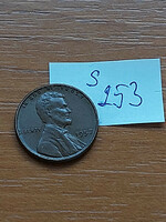 USA 1 CENT 1957  Kalászos penny, Lincoln, BRONZ   S253