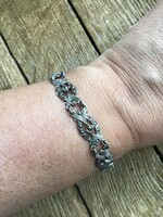 Old silver bracelet with marcasite stones