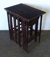 1Q588 antique special collapsible 5-piece Art Nouveau table set