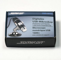 Sumikon DM-200 Digitális USB-Mikroszkóp kamerával és állvánnyal 1600x nagyítás