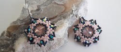 Pink-black lara earrings