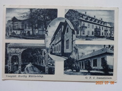 Régi képeslap: Visegrád, Gizella telep, Horthy Miklós-telep, O.T.I Szanatórium (1933)