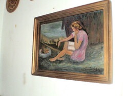 Szignózott olaj festmény