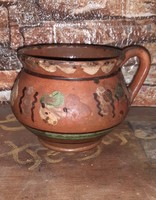 Antik glazed earthenware jug 1793'