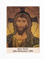 HV:32 Húsvéti Vallásos Üdvözlő képeslap-szentkép "ANNO SANTO DELLO REDENZIONE 1983-1984"