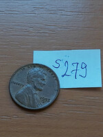 USA 1 CENT 1955  D Verdejel "D" - Denver, Kalászos penny, Lincoln,  BRONZ  S279
