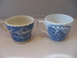 Blue English chariot, castle twisted ribbed cups