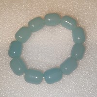 Showy pale blue mineral bracelet