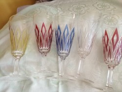 French champagne glass 5 pieces