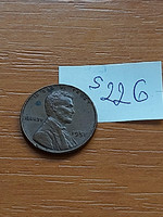 USA 1 CENT 1951  Kalászos penny, Lincoln, BRONZ   S226
