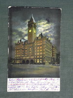 Képeslap, Postcard,USA  Post office at night Washington D. C. , posta épület