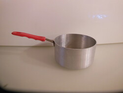 Pot - metal - old - 8 x 4.5 cm + handle - 8 cm - toy - German - perfect