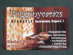 Card calendar, curtain charm, interior design, home textile shop, kozármisleny 2009, (6)