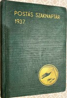 Régi Postás szaknaptár 1937. - antikvár könyv