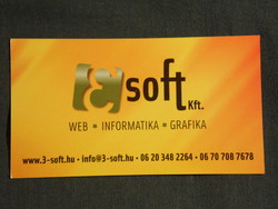 Card calendar, smaller size, 3 soft kft. , Information technology, graphics, Pécs, 2009, (6)