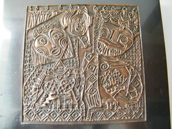 Retro, applied arts bronze box