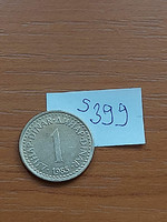 Yugoslavia 1 dinar 1985 nickel-brass s399