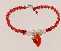 Women's bracelet with red angel pendant