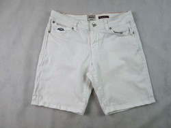 Original superdry (w28) white women's slightly stretch denim shorts