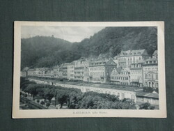 Képeslap, Postcard,Csehország Karlovy Vary, KARLSBAD, Alte Wiese, látkép részlet