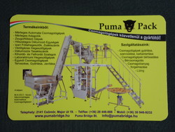 Card calendar, puma pack packaging machine factory, Csömör, 2009, (6)