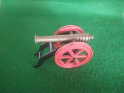 Antique copper cannon with wooden wheels!!