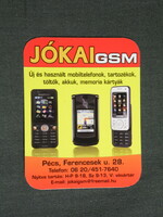 Kártyanaptár,kisebb méret, Jókai GSM mobiltelefon üzlet, Pécs,  2009, (6)