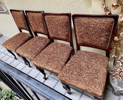 4 upholstered chairs in good condition - xx. Mid-century (reupholstered in the 80s)