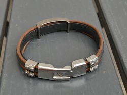 Rubber and leather or stainless steel scorpion bracelet