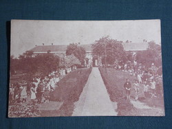 Postcard, Hajdúszoboszló, boys' and girls' school, red cross resort