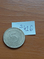 Yugoslavia 5 dinars 1984 nickel-brass s426