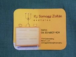 Card calendar, small size, Zoltán Somogyi carpenter, Kozármisleny, 2009, (6)