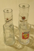 Mixed glass beer mugs 4 pcs