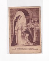 HV:94 Vallásos antik Üdvözlő képeslap postatiszta "Szent István diák segély"