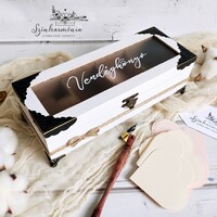 Creative guest book - white box with paper hearts