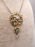 My silver necklace with precious stones from the time of the Austro-Hungarian monarchy