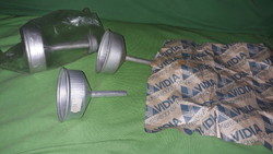 Retro unused coffee machine parts 6-person midipress and colander - together as shown in the pictures