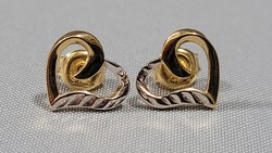 14K gold women's heart-shaped earrings 1.31 g